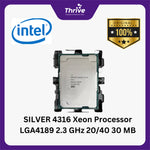 Load image into Gallery viewer, SILVER 4316 Xeon Processor LGA4189 2.3 GHz 20/40 30 MB
