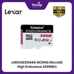 Load image into Gallery viewer, LMSHGED064G-BCNNG MicroSD High Endurance 100MB/s