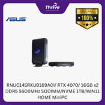 Load image into Gallery viewer, RNUC14SRKU9189A0I/ RTX 4070/ 16GB x2 DDR5 5600MHz SODIMM/NVME 1TB/WIN11 HOME MiniPC
