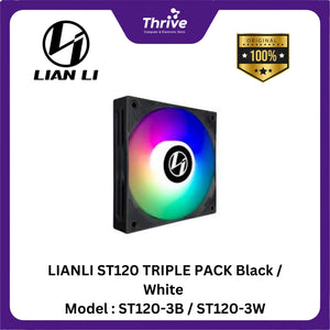 "LIANLI ST120 TRIPLE PACK Black / White Model : ST120-3B / ST120-3W"