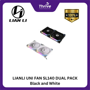 LIANLI UNI FAN SL140 DUAL PACK Black and White