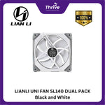 Load image into Gallery viewer, LIANLI UNI FAN SL140 DUAL PACK Black and White
