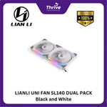 Load image into Gallery viewer, LIANLI UNI FAN SL140 DUAL PACK Black and White
