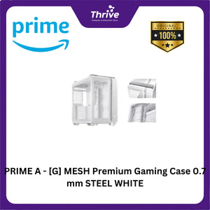 PRIME A - [G] MESH Premium Gaming Case 0.7 mm STEEL WHITE