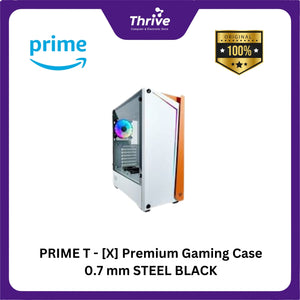 PRIME T - [X] Premium Gaming Case 0.7 mm STEEL BLACK