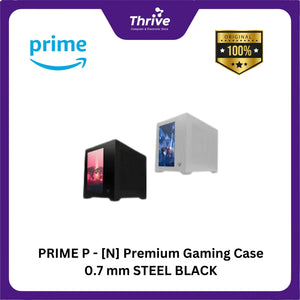 PRIME P - [N] Premium Gaming Case 0.7 mm STEEL BLACK