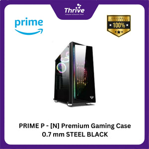 PRIME P - [N] Premium Gaming Case 0.7 mm STEEL BLACK