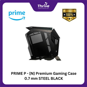 PRIME P - [N] Premium Gaming Case 0.7 mm STEEL BLACK