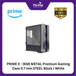 Load image into Gallery viewer, PRIME X - [KM] METAL Premium Gaming Case 0.7 mm STEEL Black / White
