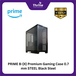 PRIME B-[X] Premium Gaming Case 0.7 mm STEEL Black Steel