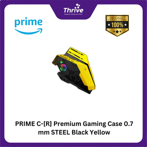 PRIME C-[R] Premium Gaming Case 0.7 mm STEEL Black Yellow