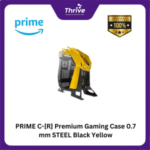 PRIME C-[R] Premium Gaming Case 0.7 mm STEEL Black Yellow