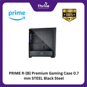 PRIME R-[B] Premium Gaming Case 0.7 mm STEEL Black Steel