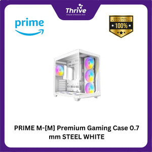 PRIME M-[M] Premium Gaming Case 0.7 mm STEEL WHITE