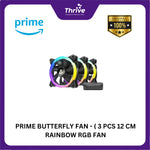 Load image into Gallery viewer, PRIME BUTTERFLY FAN - ( 3 PCS 12 CM RAINBOW RGB FAN + WIRELESS REMOTE )
