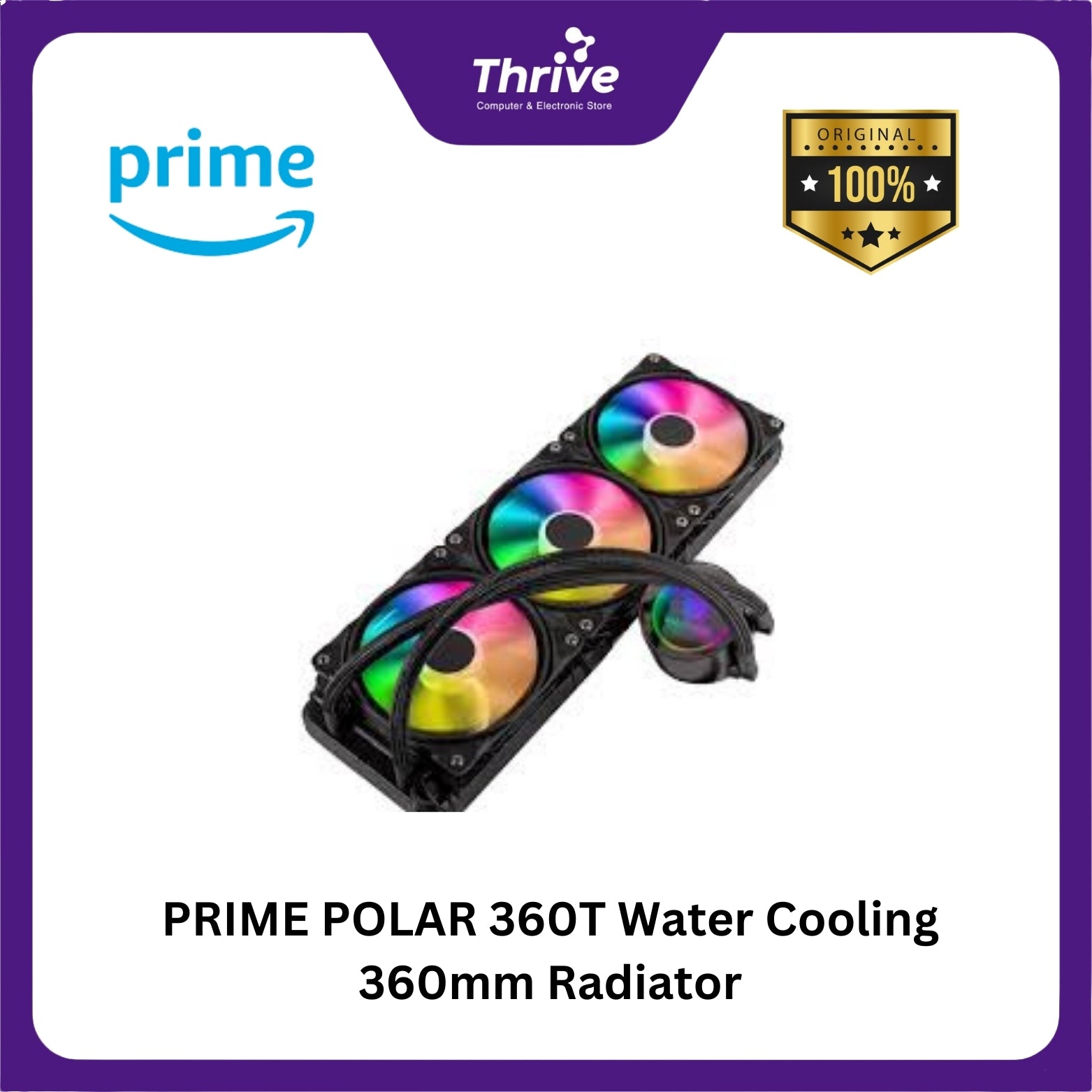 PRIME POLAR 360T Water Cooling 360mm Radiator - Leak Proof - ARGB - Au ...