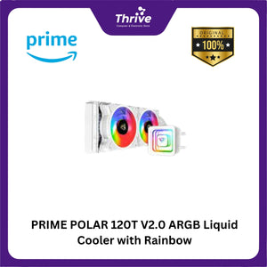 PRIME POLAR 120T V2.0 ARGB Liquid Cooler with Rainbow Effect Pump Head BLACK