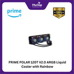 Load image into Gallery viewer, PRIME POLAR 120T V2.0 ARGB Liquid Cooler with Rainbow Effect Pump Head WHITE
