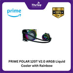 Load image into Gallery viewer, PRIME POLAR 120T V2.0 ARGB Liquid Cooler with Rainbow Effect Pump Head WHITE