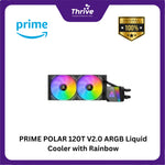 Load image into Gallery viewer, PRIME POLAR 120T V2.0 ARGB Liquid Cooler with Rainbow Effect Pump Head WHITE