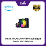 Load image into Gallery viewer, PRIME POLAR 240T V2.0 ARGB Liquid Cooler with Rainbow Effect Pump Head BLACK
