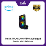 Load image into Gallery viewer, PRIME POLAR 240T V2.0 ARGB Liquid Cooler with Rainbow Effect Pump Head BLACK
