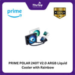 Load image into Gallery viewer, PRIME POLAR 240T V2.0 ARGB Liquid Cooler with Rainbow Effect Pump Head WHITE
