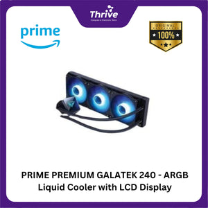 PRIME PREMIUM GALATEK 240 - ARGB Liquid Cooler with LCD Display - BLACK