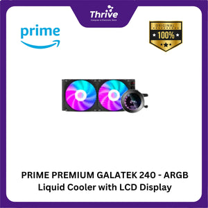 PRIME PREMIUM GALATEK 240 - ARGB Liquid Cooler with LCD Display - BLACK