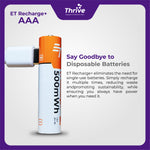 Load image into Gallery viewer, ET Recharge+ AAA 1.6V 500mWh Type-C USB Rechargeable Battery - Baterai Pengisian Cepat &amp; Ramah Lingkungan