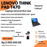Load image into Gallery viewer, Lenovo Thinkpad T470 Like New - Promo Terbatas