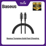 Load image into Gallery viewer, Baseus Tungsten Gold Fast Charging Data Cable USB-C to USB-C 240W 1m