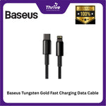 Load image into Gallery viewer, Baseus Tungsten Gold Fast Charging Data Cable USB-A to Lightning 2.4A 1m