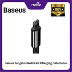 Load image into Gallery viewer, Baseus Tungsten Gold Fast Charging Data Cable USB-A to Lightning 2.4A 1m