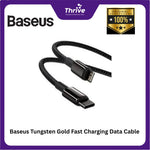 Load image into Gallery viewer, Baseus Tungsten Gold Fast Charging Data Cable USB-A to Lightning 2.4A 2m