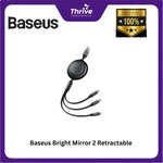 Load image into Gallery viewer, Baseus Bright Mirror 2 Retractable 3-in-1 Fast Charging Data Cable USB-A to M+L+C 3.5A 1.1m