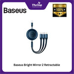 Load image into Gallery viewer, Baseus Bright Mirror 2 Retractable 3-in-1 Fast Charging Data Cable USB-A to M+L+C 3.5A 1.1m