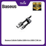 Load image into Gallery viewer, Baseus Cafule Cable USB-A to USB-C 3A 1m