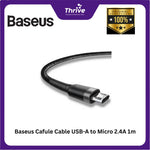 Load image into Gallery viewer, Baseus Cafule Cable USB-A to Micro 2.4A 1m