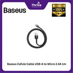Load image into Gallery viewer, Baseus Cafule Cable USB-A to Micro 2.4A 1m