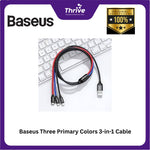 Load image into Gallery viewer, Baseus Three Primary Colors 3-in-1 Cable USB-A to M+L+T 3.5A 1.2m