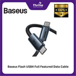 Load image into Gallery viewer, Baseus Flash USB4 Full Featured Data Cable USB-C to USB-C 100W 1m
