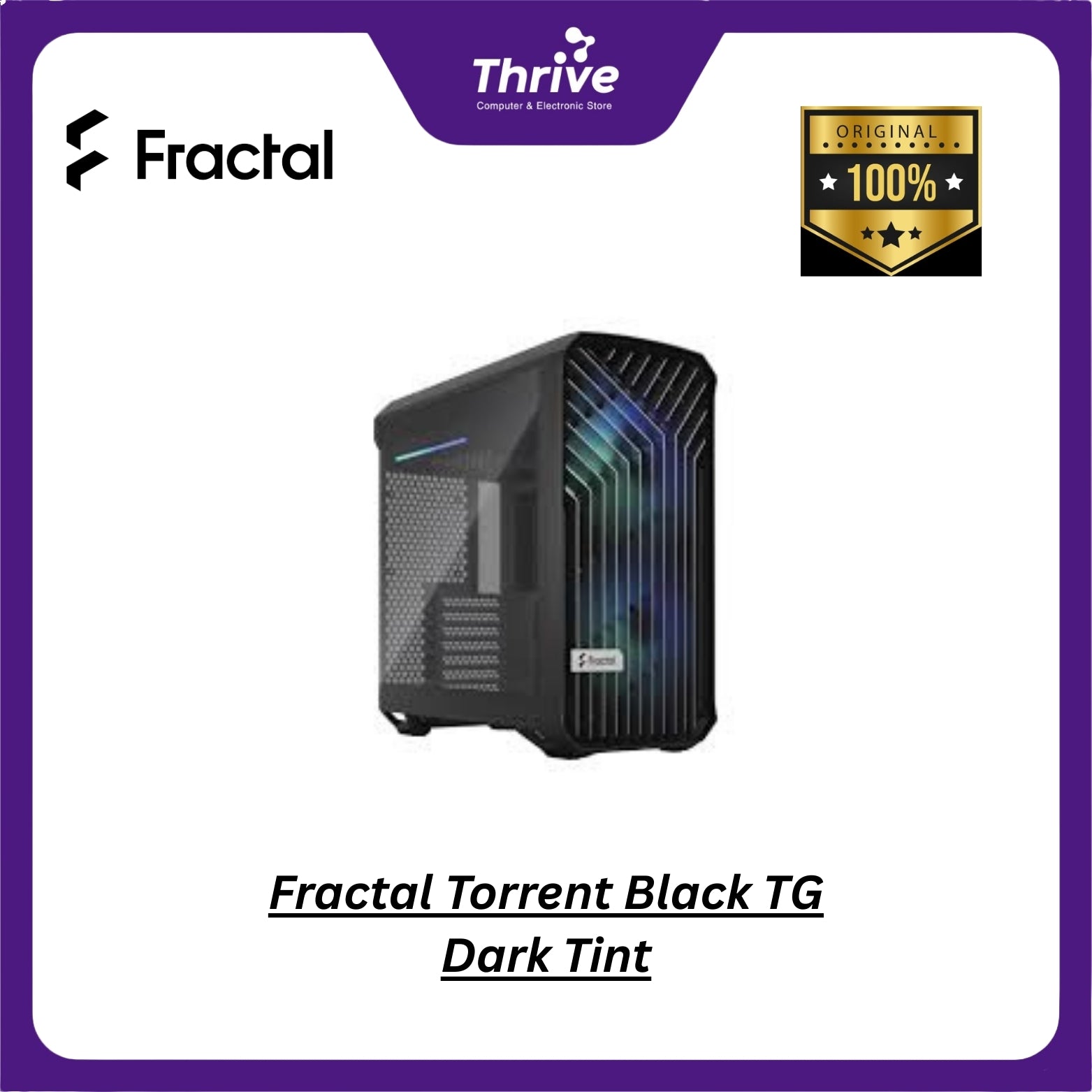 Fractal Torrent Black TG Dark Tint - Sultan Store