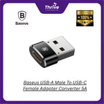 Load image into Gallery viewer, Baseus USB-A Male To USB-C Female Adapter Converter 5A