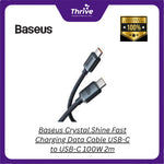 Load image into Gallery viewer, Baseus Crystal Shine Fast Charging Data Cable USB-C to USB-C 100W 2m