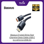 Load image into Gallery viewer, Baseus Crystal Shine Fast Charging Data Cable USB-C to Lightning 20W 2m