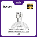 Load image into Gallery viewer, Baseus Cafule Metal Data Cable USB-A to USB-C 66W 1m