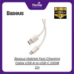 Load image into Gallery viewer, Baseus Habitat Fast Charging Cable USB-A to USB-C 100W 1m