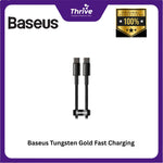 Load image into Gallery viewer, Baseus Tungsten Gold Fast Charging Data Cable USB-C to USB-C 100W 1m