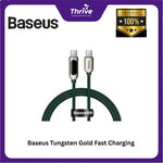 Load image into Gallery viewer, Baseus Tungsten Gold Fast Charging Data Cable USB-A to USB-C 100W 1m